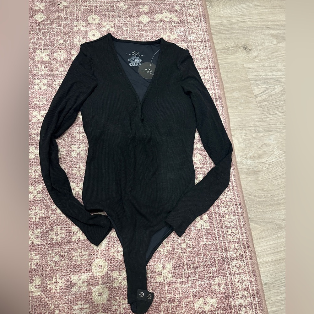 Klassy Network Black Long Sleeve Bodysuit